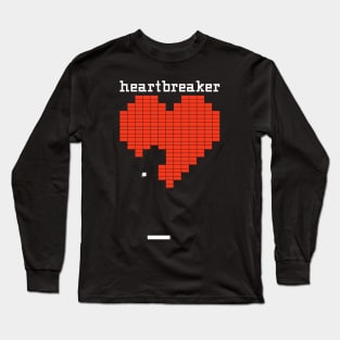 Retro Heart Breaker - Video Game Pixel Bricks Long Sleeve T-Shirt